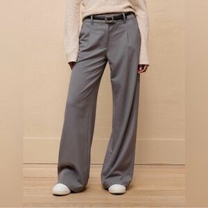 American Eagle Poppy Wide Leg Stretch Trouser Women’s size 10 Gray Marl